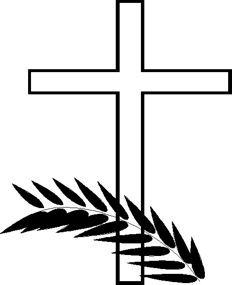 Weißes Kreuz mit schwarzer Ähre