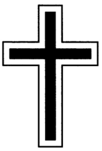Lateinisches Kreuz umrandet