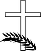 Lateinisches Kreuz mit einer Ähre